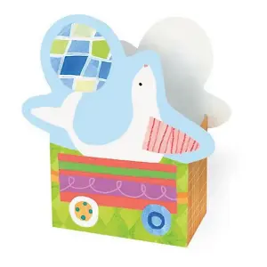 Unique Party Circus Animal Baby Shower Box (Pack of 8) Blue/Green (One Size)