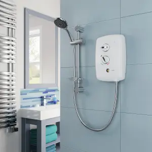 Triton T80 Easi-Fit+ White Manual Electric Shower, 8.5kW