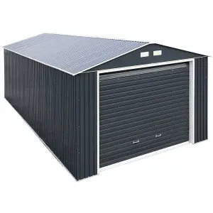 12 x 20 Metal Garage - Anthracite Grey (12ft x 20ft / 12' x 20' / 3.72m x 6.04m)