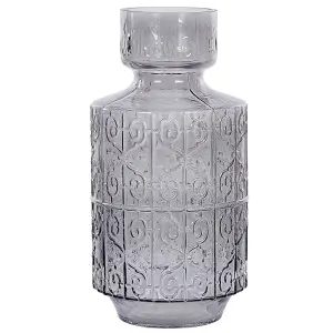 Flower Vase DIKELLA Glass Grey