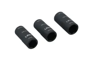 Laser Tools 8214 3pc Double Ended Damaged Wheel Nut Socket Set