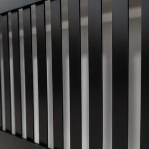 Black Vertical Line Design Radiator Cover - Medium