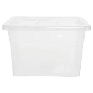 2 x 22 Litre Strong Clear Transparent Storage Containers Ideal For Clothes & Books