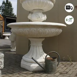 Very Large 3 Tier Lion Head Fountain