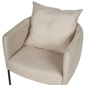 Armchair MALMOS Fabric Light Beige