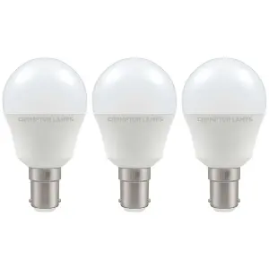 Crompton Lamps LED Golfball 5W B15 Warm White Opal (40W Eqv) (3 Pack)