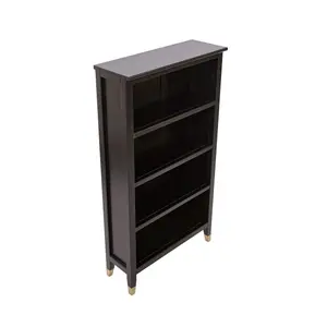 Palazzi Bookcase H127 W69 D25cm - Black