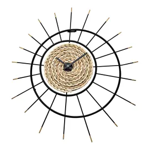 Hometime 56cm Rope Starbust Wall Clock