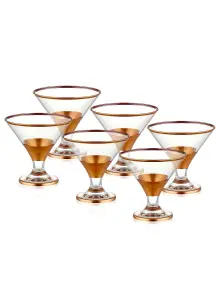 Rozi Glam Series Dessert Glasses, Set of 6 - Copper