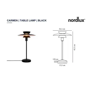 Nordlux Carmen Table Lamp Black E14