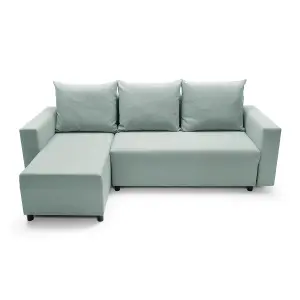 Oslo Reversible Corner Sofa Bed in Pistachio