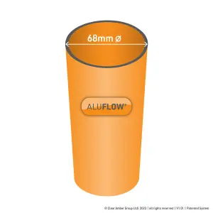 Aluflow Black Round Downpipe (L)4m (Dia)68mm