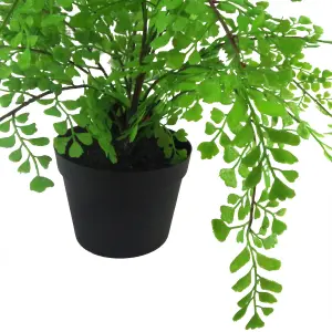 Artificial Fern Plant Pot Maidenhair Fern 35cm Leaf Design UK Realistic Plant Botanik