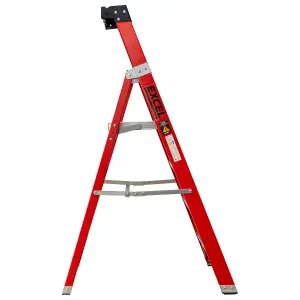 Excel Electricians Fibreglass Platform Step Ladder 4 Tread 1.57m EN131