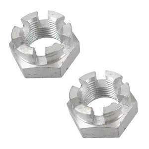 2 PACK M20 x 1.5 Slotted Castle Nut Trailer Wheel Hub Castellated Hub Bearing