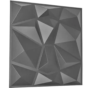 3D Wall Panels with Adhesive Included - Pack of 6 Sheets - Covering 16.15 sqft / 1.5 sqm - Decorative Modern Diamond Design