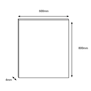 Splashwall Brown & Grey Wood Oak effect Aluminium Splashback, (H)800mm (W)600mm (T)4mm