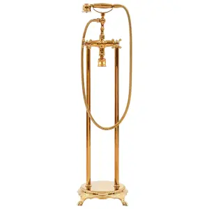 Freestanding Bathtub Faucet Stainless Steel 99.5 cm Gold