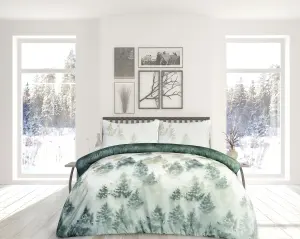 Smart Living Luxury Super Soft Reversible Misty Forest Duvet Cover with Pillowcase