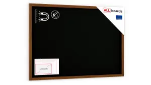 ALLboards Black magnetic chalkboard 150x100 cm wooden frame