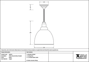 White Gloss Brindley Pendant in Heath