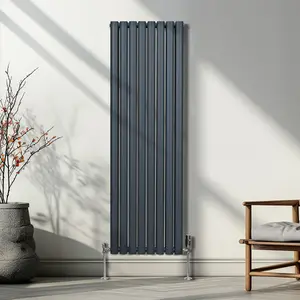 Oval Radiator - 1600 x 480mm - Anthracite