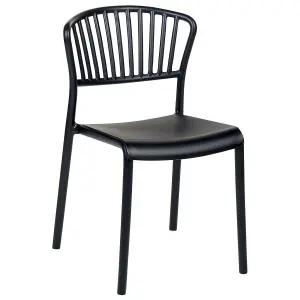 Set of 4 Garden Chairs GELA Black