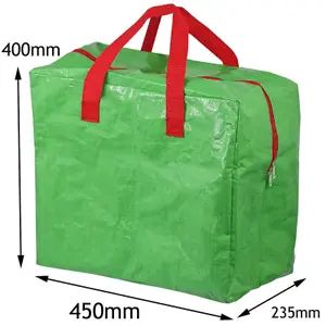 SPARES2GO Large Christmas Decorations Bag Xmas Tree Storage Bag (Green, 50L)