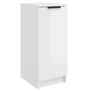 Berkfield Shoe Cabinet High Gloss White 30x35x70 cm Engineered Wood