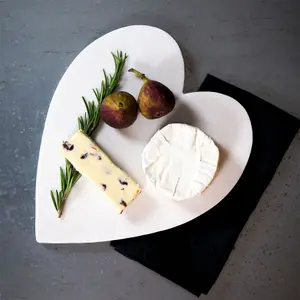 Argon Tableware - Heart Marble Chopping Board - 23 x 27cm