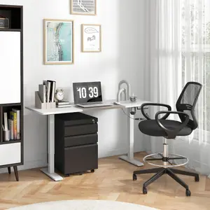 Vinsetto Draughtsman Chair Tall Office Chair with Adjustable Height