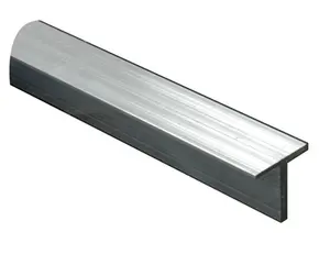 Silver effect Aluminium Equal T-shaped Angle profile, (L)1m (W)15mm (D)15mm (T)1.5mm