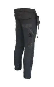 Slim Fit Stretch Work Trouser with Removable Holster Pockets Flex Utility Trouser Top Loading Knee Pad Pockets 4-Way Stretch