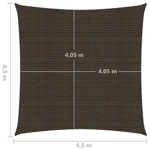 Berkfield Sunshade Sail 160 g/m2 Brown 4.5x4.5 m HDPE