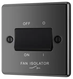 GoodHome 10A Rocker Raised rounded Control switch Black