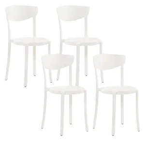 Set of 4 Garden Chairs VIESTE White