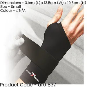 SMALL Neoprene Wrist Support Strap - RSI Strain Keyboard Hand Inury Relief