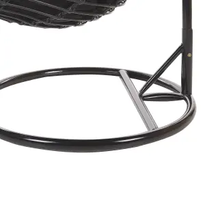 Hanging Chair with Stand ASPIO PE Rattan Black