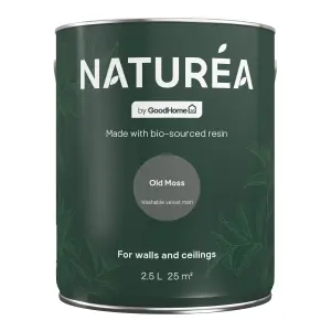 GoodHome Naturéa Old Moss Velvet matt Wall paint, 2.5L