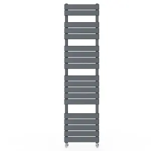 Rinse Flat Panel Anthracite Bathroom Heated Towel Rail Ladder Radiator Warmer 1800x450mm