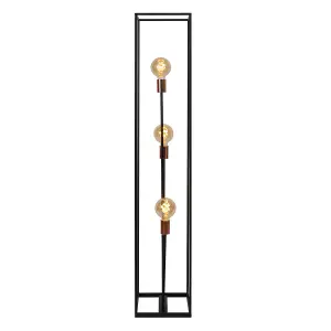 Lucide Arthur Modern Floor Lamp - 3xE27 - Black