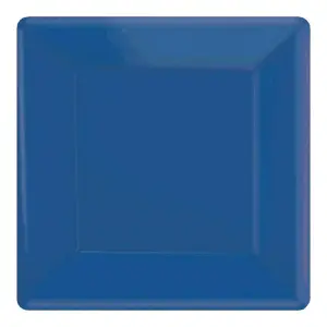 Amscan Paper Square Party Plates (Pack of 20) Bright Royal Blue (One Size)