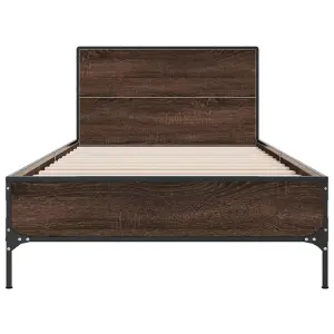 Berkfield Bed Frame without Mattress Brown Oak 90x200 cm