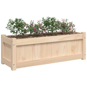 Berkfield Garden Planter 90x31x31 cm Solid Wood Pine