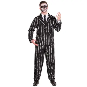 Bone Suit - Halloween fancy dress costume for men - black S