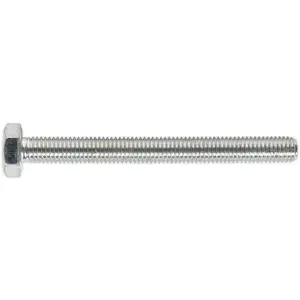 25 Pack M10 x 100mm Zinc Plated Setscrews - Grade 8.8 Fully Threaded DIN 933