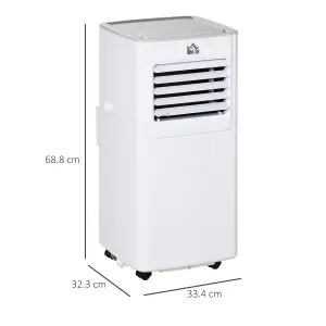 HOMCOM 7000 BTU Mobile Air Conditioner Indoor Portable AC Unit w/ RC, White