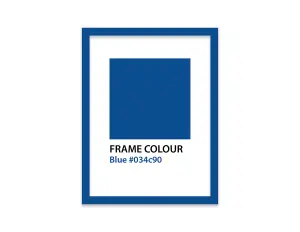 A2 Blue Picture Frame With Mount for A3 (29.7 x 42cm - 11.7 x 16.5in) Poster, Photo, Artwork, or Print.