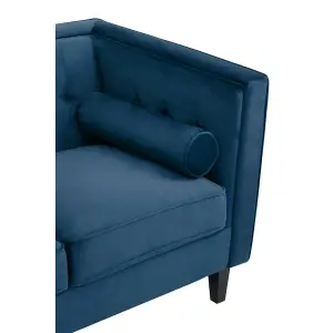 Interiors by Premier Helia Blue Velvet Sofa