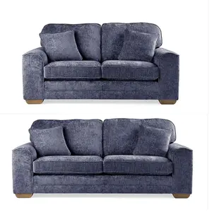 Chenille Grey High Back 3+2 Seater Set